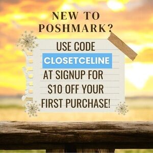 New to Poshmark? Use this code for $10 off your first order!